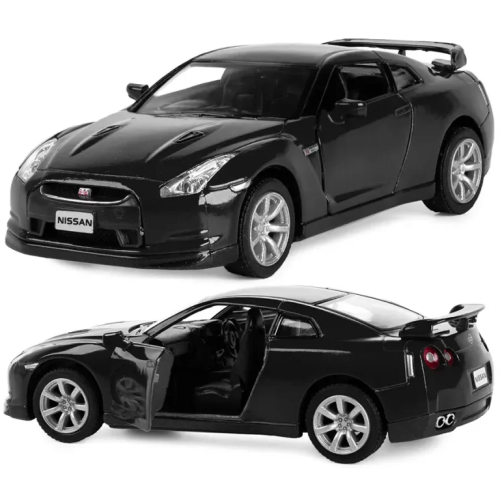 Металева інерційна машинка Kinsmart Nissan GT-R R35 1:36, чорний