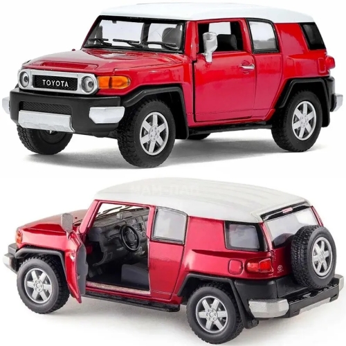 Металева інерційна машинка Kinsmart 1:36 Toyota FJ Cruiser, бордова