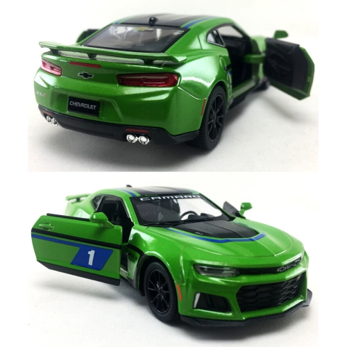 Металева інерційна машинка Kinsmart Chevrolet Camaro ZL1 1:38, зелена