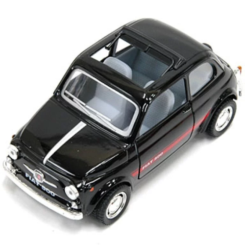 Інерційна металева машинка Kinsmart Fiat 500 1957, 1:24, чорна
