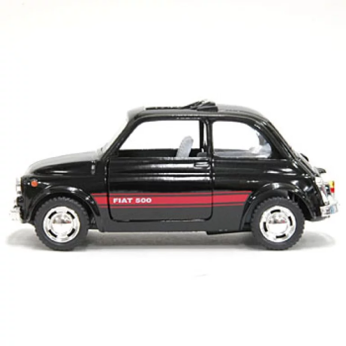 Інерційна металева машинка Kinsmart Fiat 500 1957, 1:24, чорна