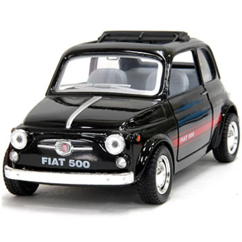 Інерційна металева машинка Kinsmart Fiat 500 1957, 1:24, чорна