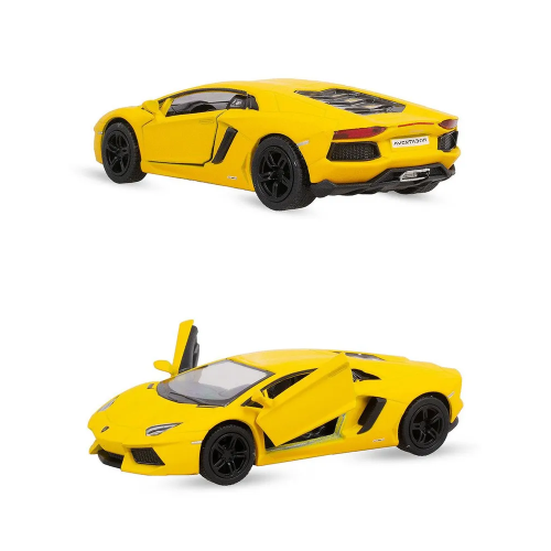 Металева машинка Kinsmart Lamborghini Aventador 1:36, жовта