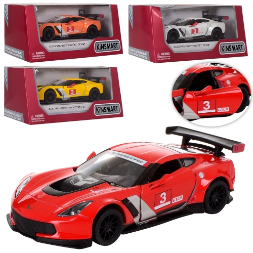 Металева машинка Kinsmart Corvette C7.R 2016 червона, модель KT5397W