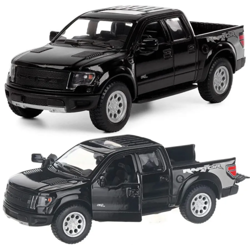 Металева інерційна машинка Kinsmart Ford F-150 Raptor 1:46, чорна