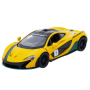 Металева інерційна машинка Kinsmart McLaren P1 1:36, жовта з принтом Металева інерційна машинка Kinsmart McLaren P1 1:36, жовта з принтом