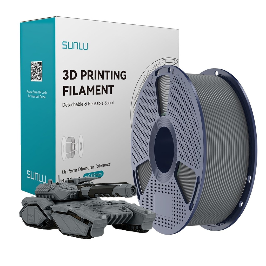 SUNLU Filament PLA matte 1.75 mm Grey/Matte Grey, 1 kg — photo 2