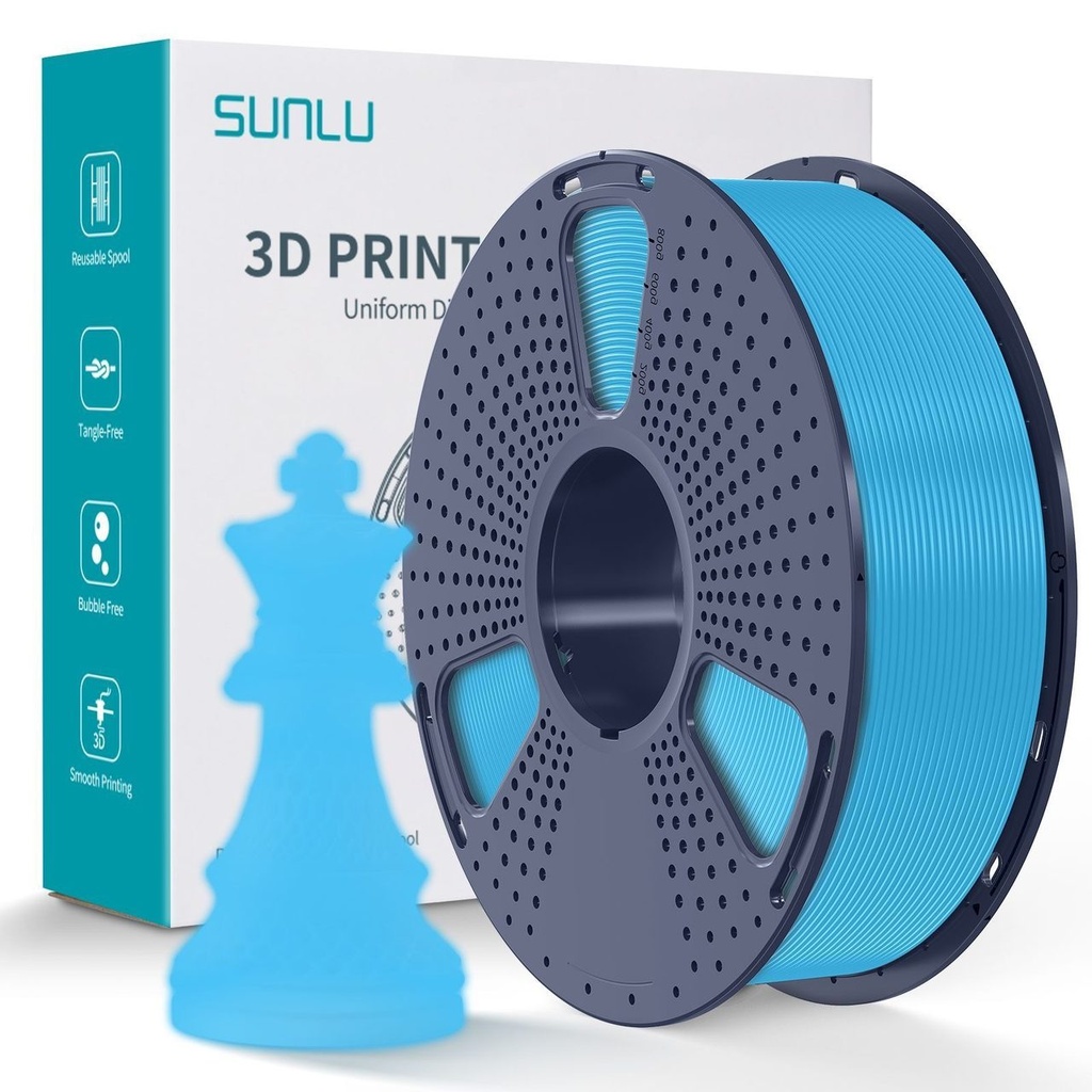 Filament SUNLU PLA Neon Sky Blue 1 kg — photo 2