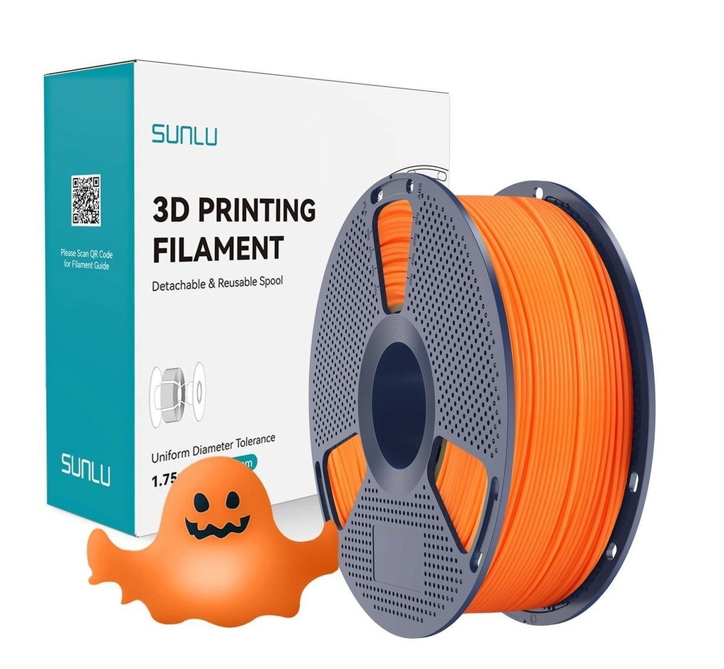 Filament SUNLU PLA Neon 1.75 mm Orange/Glow In The Dark Cyber Orange, 1 kg — photo 2
