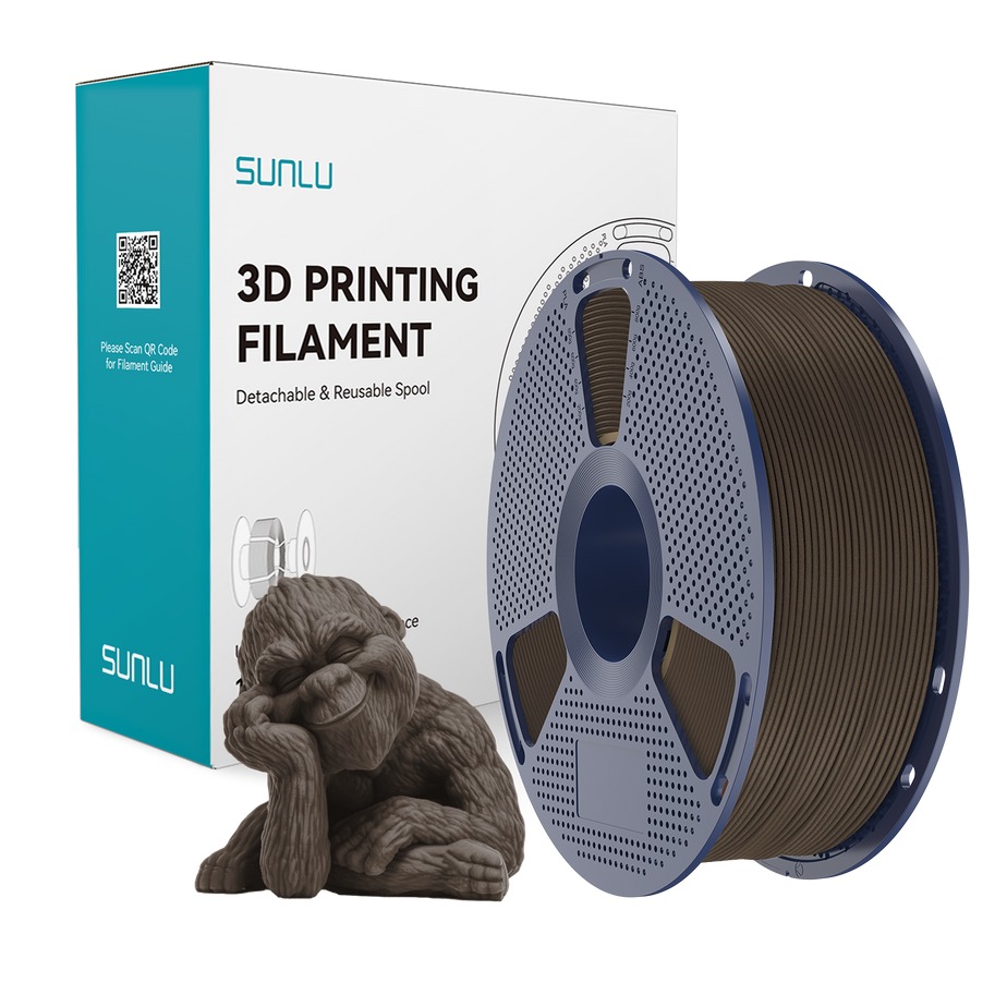 Filament SUNLU PLA WOOD 1.75 mm Walnut WOOD, 1 kg — photo 2