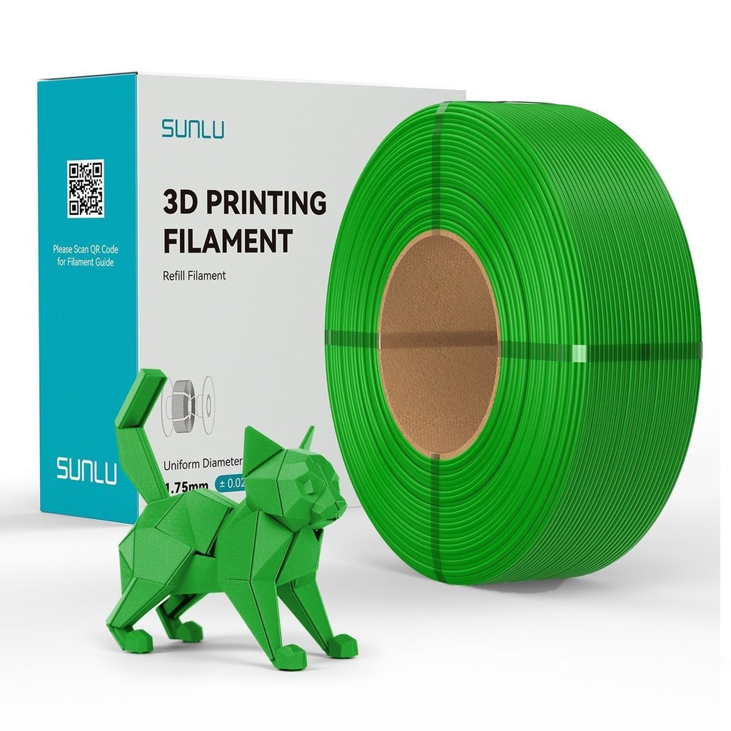 Filament SUNLU PLA Refill 1.75 mm Green, 1 kg — photo 2