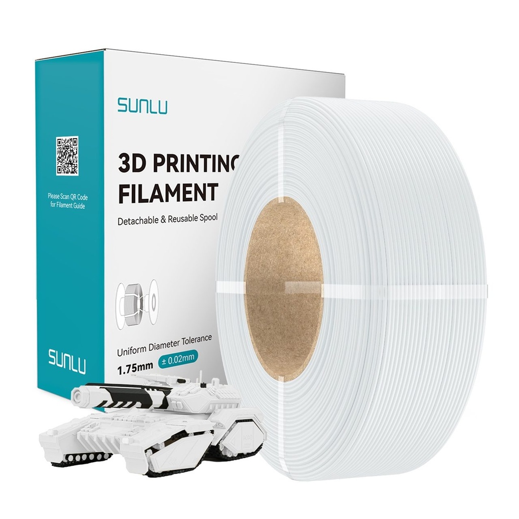 Filament SUNLU PLA Refill 1.75 mm White Porcelain / Ceramic, 1 kg — photo 2