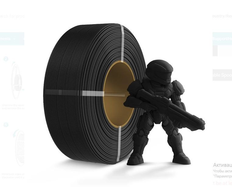 Filament SUNLU REFILLS PETG 1.75 mm Black, 1 kg — photo 3