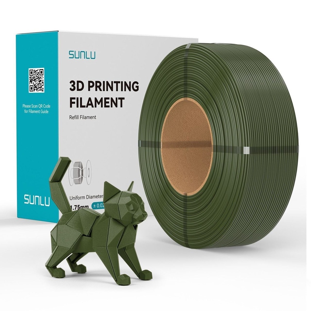 Filament SUNLU REFILLS PETG 1.75 mm Khaki Dark Khaki, 1 kg — photo 2