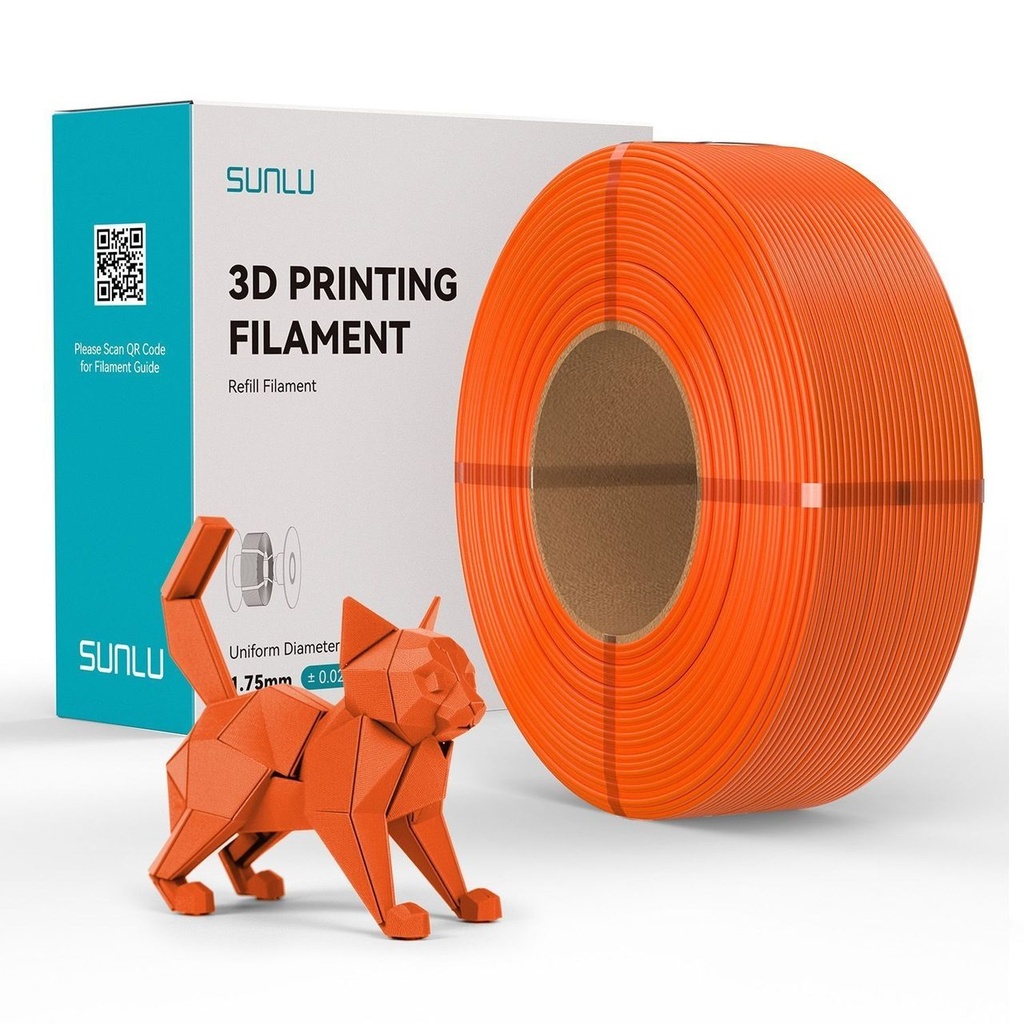 Filament SUNLU REFILLS PETG 1.75 mm Orange/Sunny Orange, 1 kg — photo 2