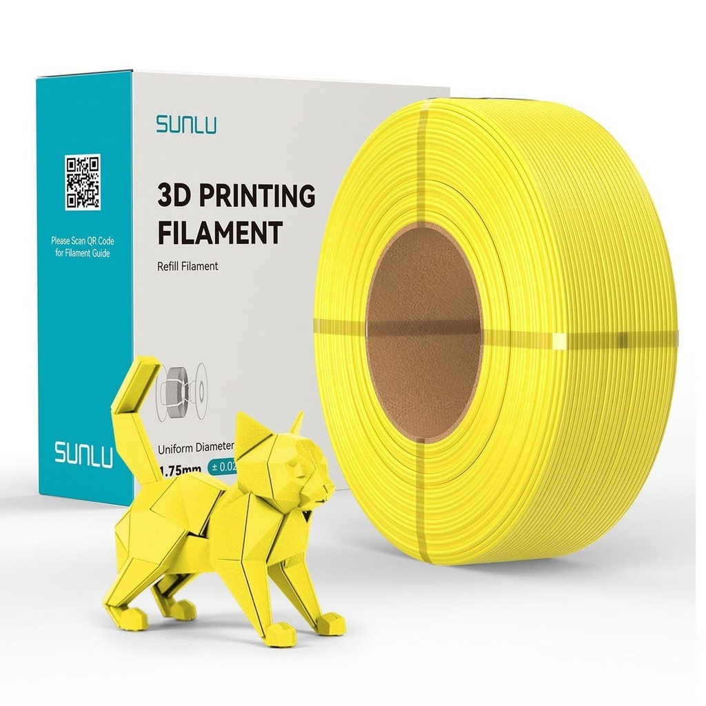 Filament SUNLU REFILLS PETG 1.75 mm Yellow, 1 kg — photo 2