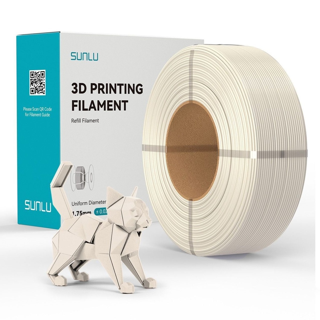 Filament SUNLU REFILLS PETG 1.75 mm White Bone White, 1 kg — photo 2