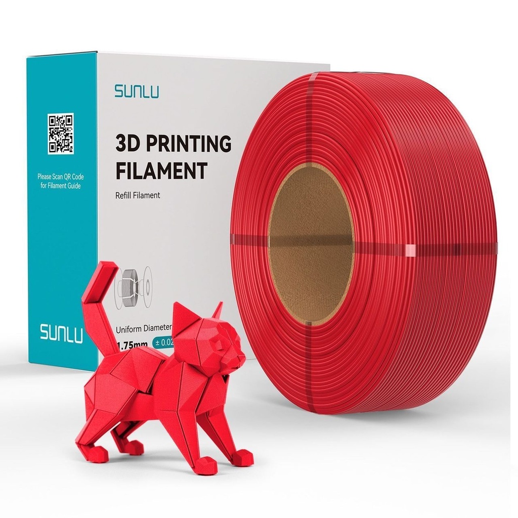 Filament SUNLU REFILLS PETG 1.75 mm Red, 1 kg — photo 2