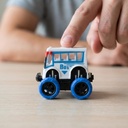Sasha 260571 / AI-generated illustrative scene — adult rolling the white bus (not a customer photo)