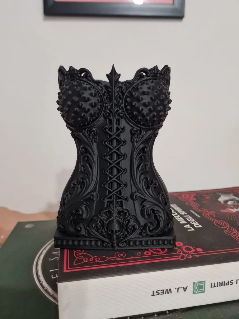 Goth Corset Makeup Organizer Brush Holder photo 5
