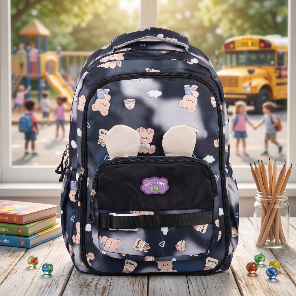Black Kids Bear Backpack photo 3