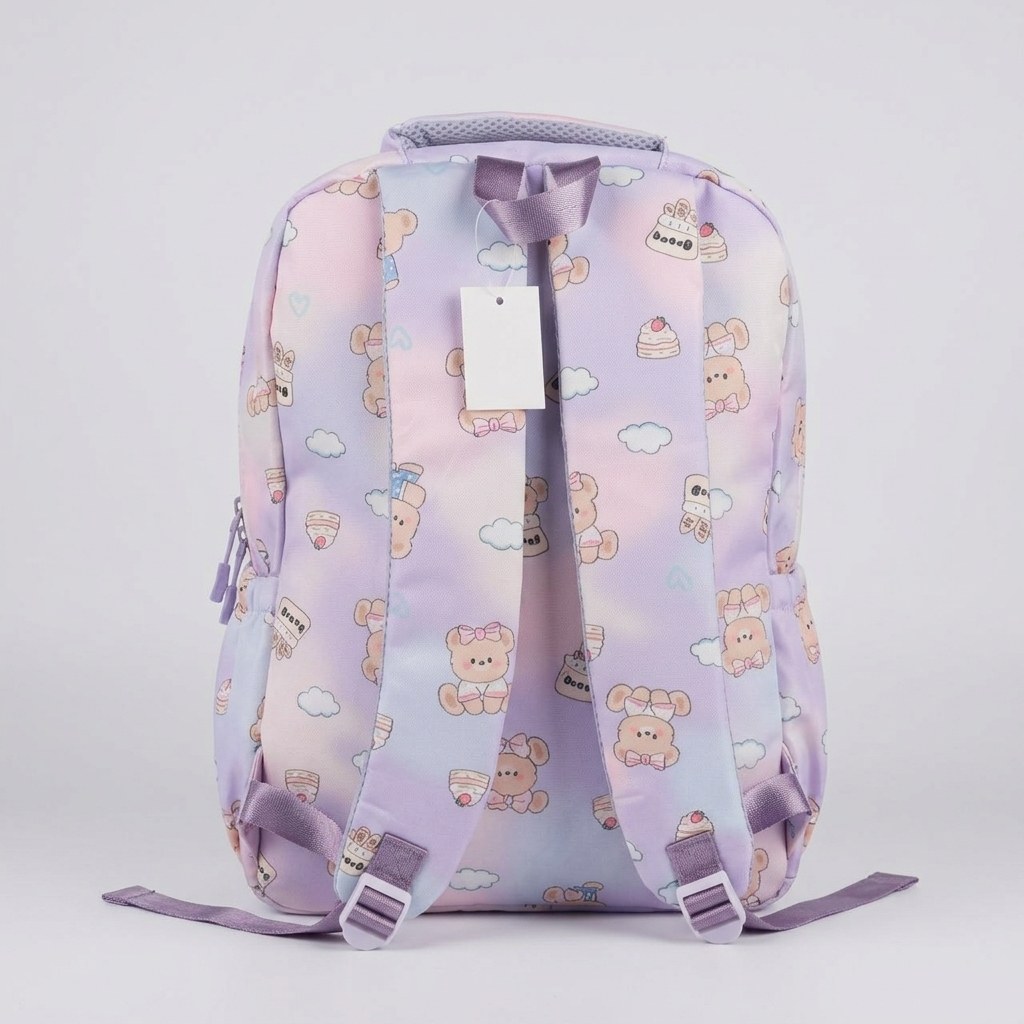Pink Kids Bear Backpack photo 5