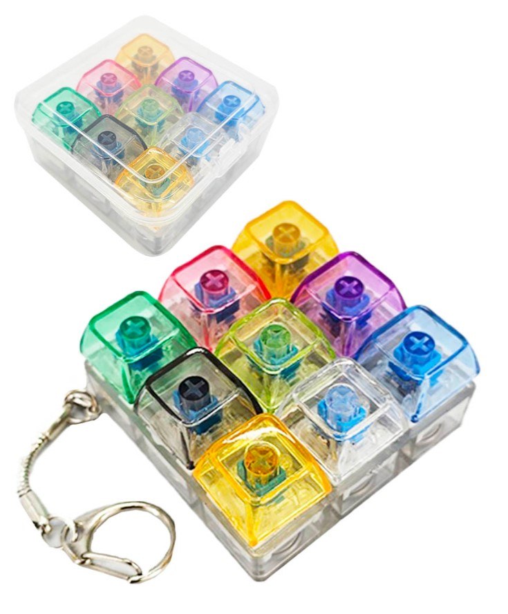 9-Key LED Keyboard Clicker Keychain – supplier photo 2