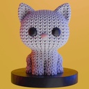 Knitted Kitty – purple example