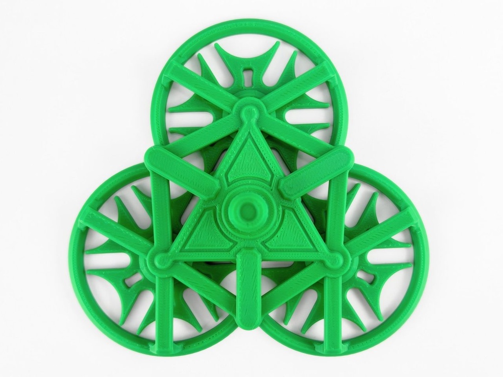3D Printed Triple Geneva Mechanism Fidget – view 3