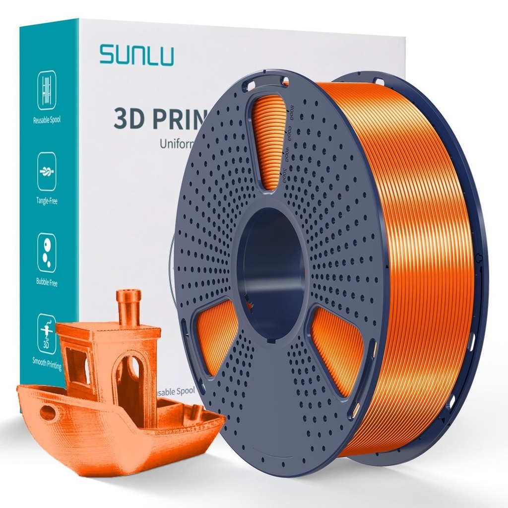 Filament SUNLU Silk PLA+ 1.75 mm Orange, 1 kg — photo 2