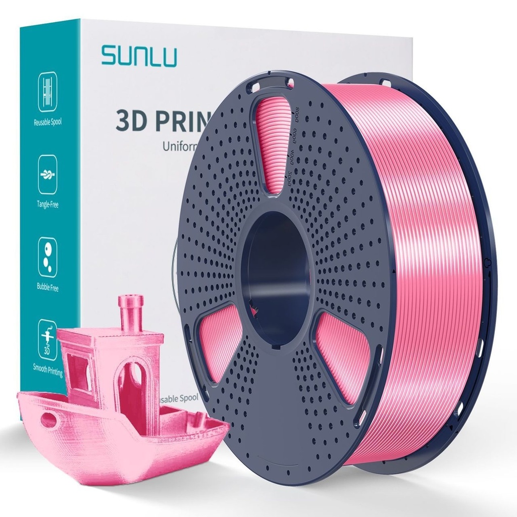 Filament SUNLU Silk PLA+ 1.75 mm Pink, 1 kg — photo 2