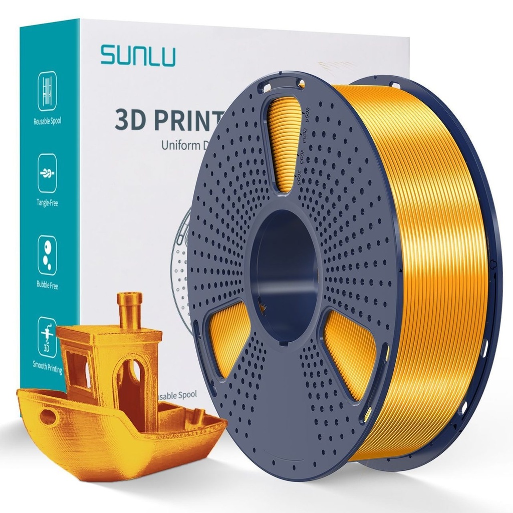 Filament SUNLU Silk PLA+ 1.75 mm Brass, 1 kg — photo 2