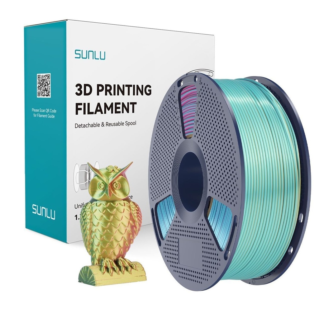 Filament SUNLU Silk PLA+ Tri Color 1.75 mm Red Yellow Blue, 1 kg — photo 2