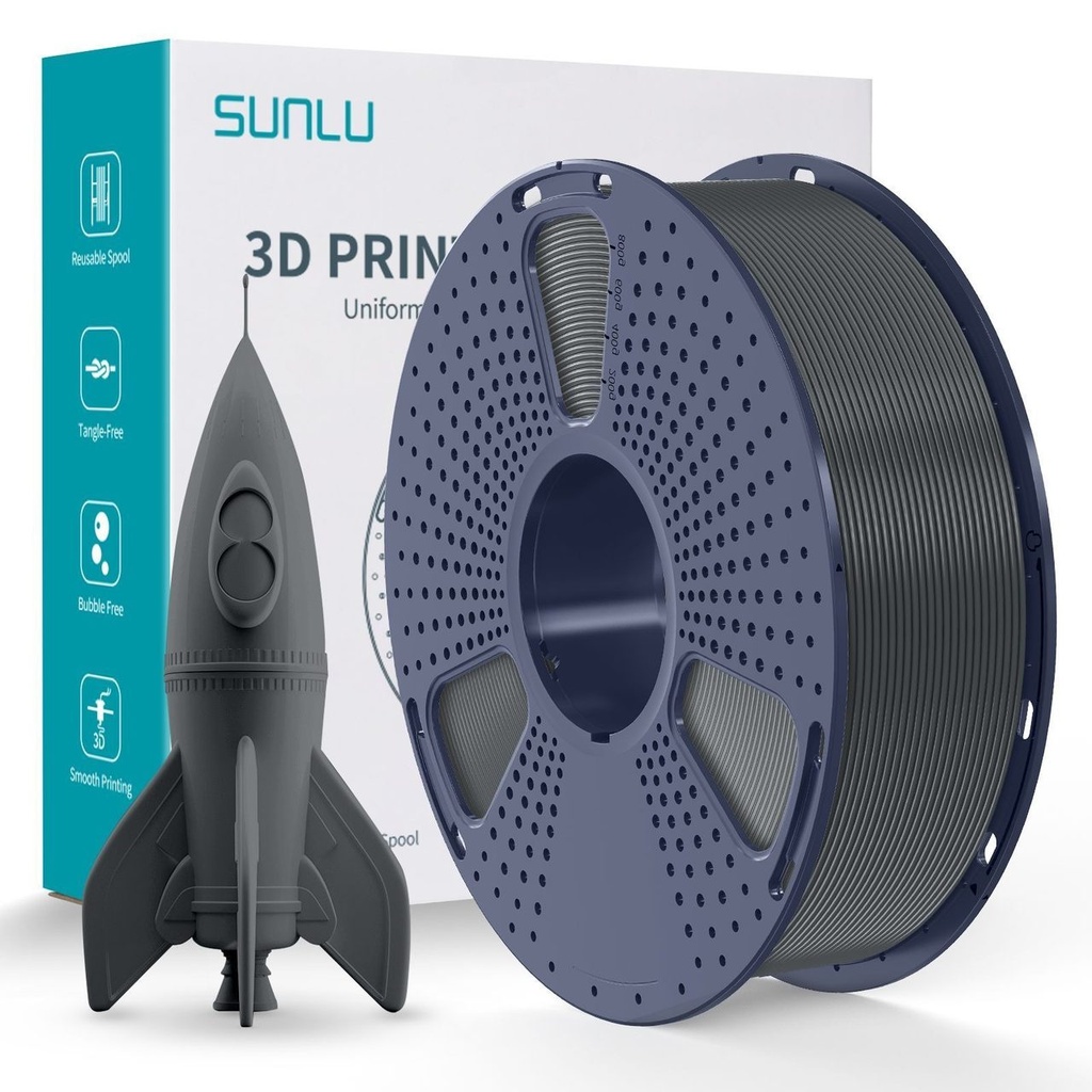 Filament SUNLU HS PLA 1.75 mm Black, 1 kg — photo 2