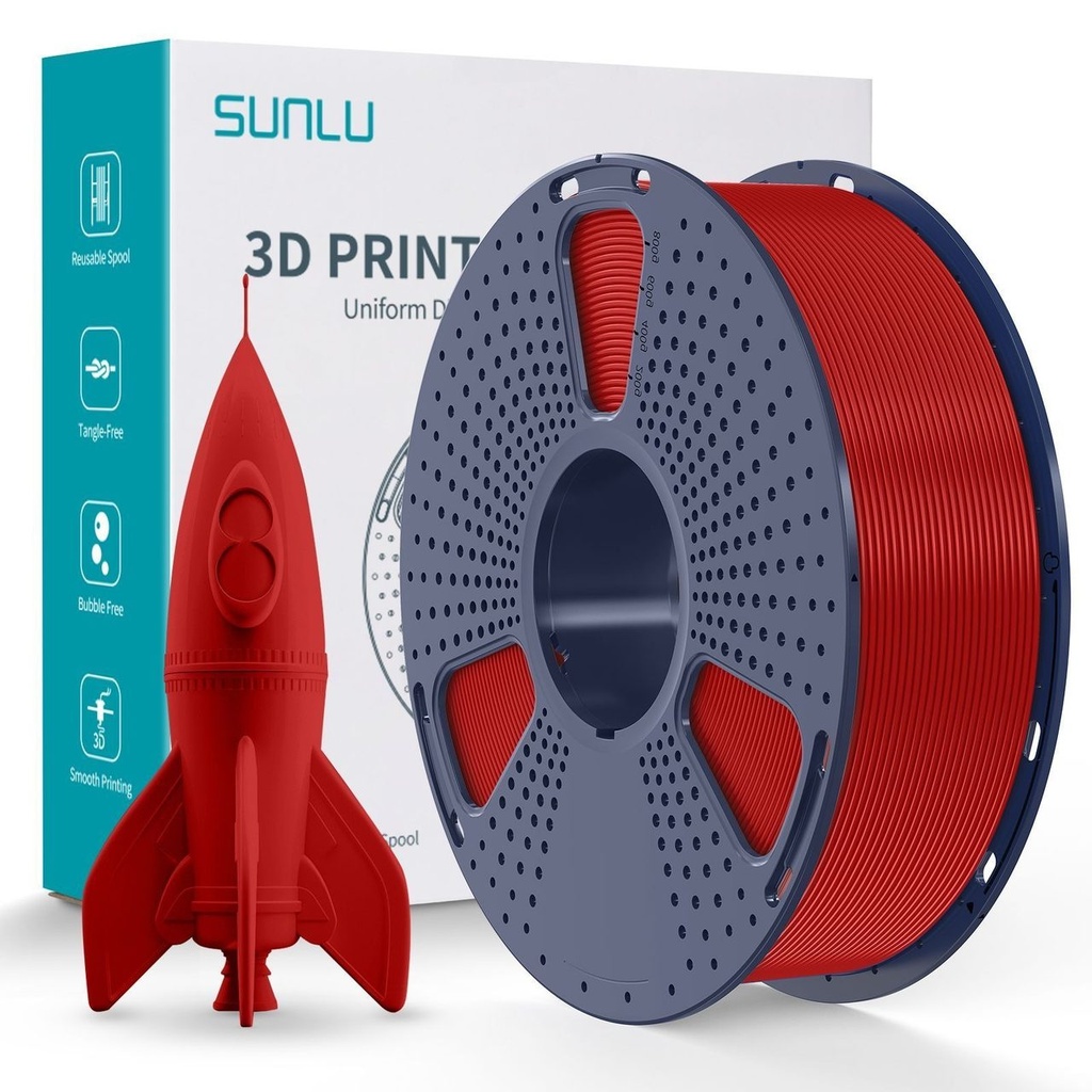 Filament SUNLU HS PLA 1.75 mm Red, 1 kg — photo 2
