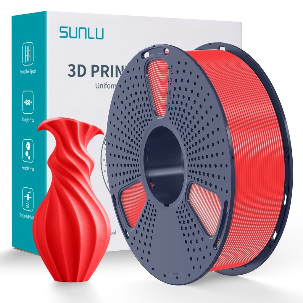 Filament SUNLU PLA 1.75 mm Cherry-Red/Cherry Red, 1 kg — photo 2