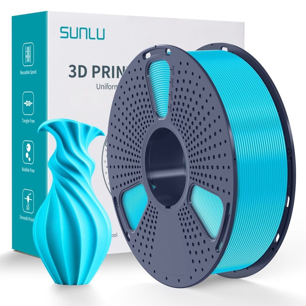 Filament SUNLU PLA 1.75 mm Cyan/Turquoise/Cyan, 1 kg — photo 2