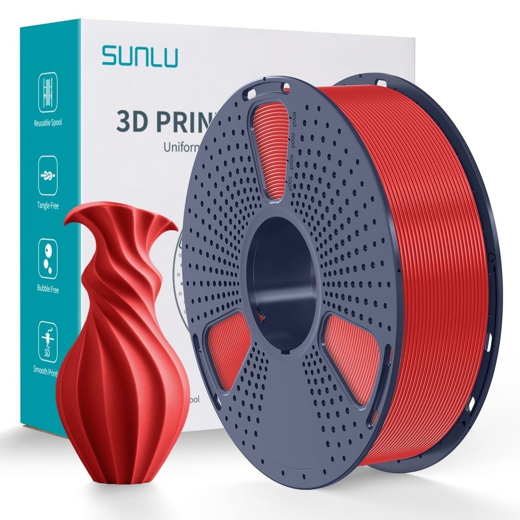 Filament SUNLU PLA 1.75 mm Red, 1 kg — photo 2