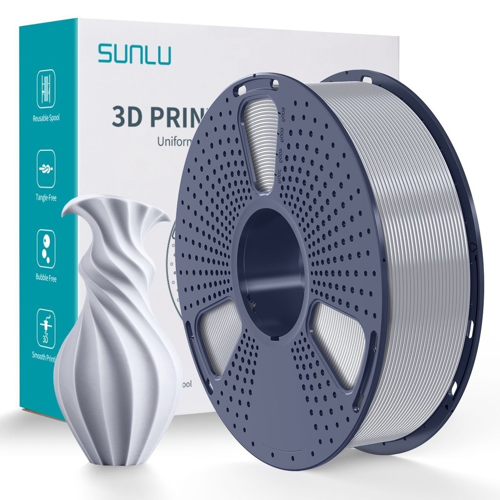 Filament SUNLU PLA 1.75 mm Silver, 1 kg — photo 2