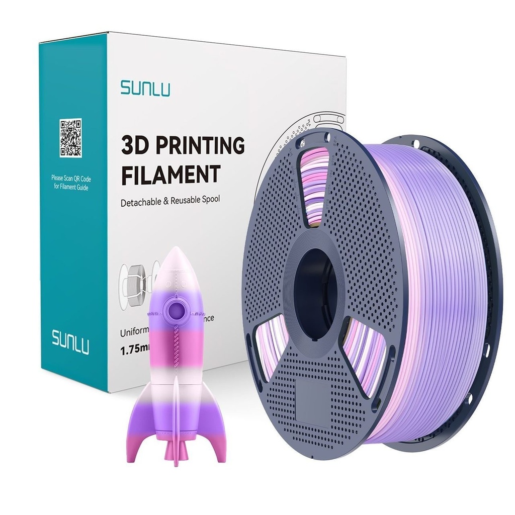 Filament SUNLU PLA 1.75 mm Rainbow №3 , 1 kg — photo 2