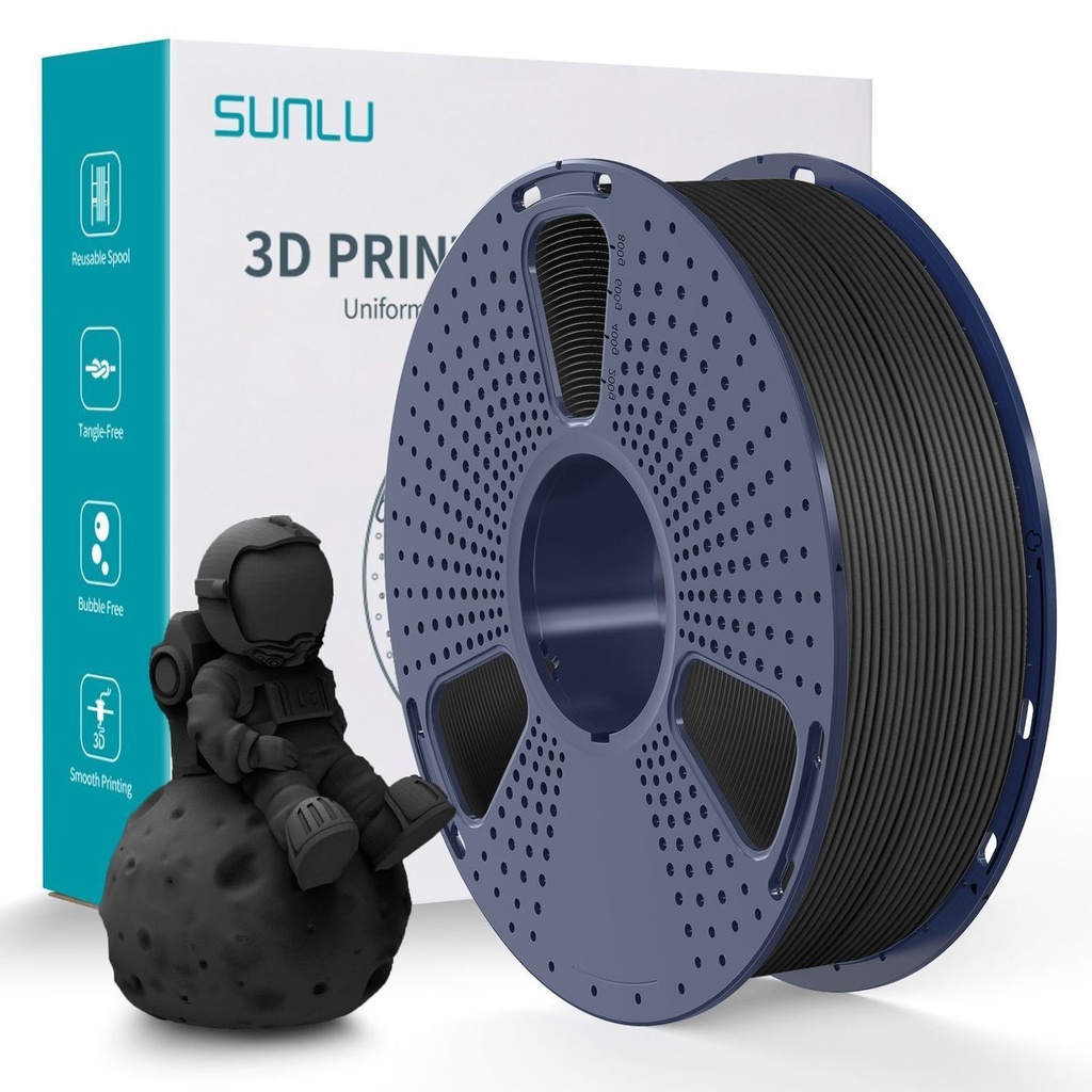 Filament SUNLU PLA matte 1.75 mm Black/Matte Black, 1 kg — photo 2