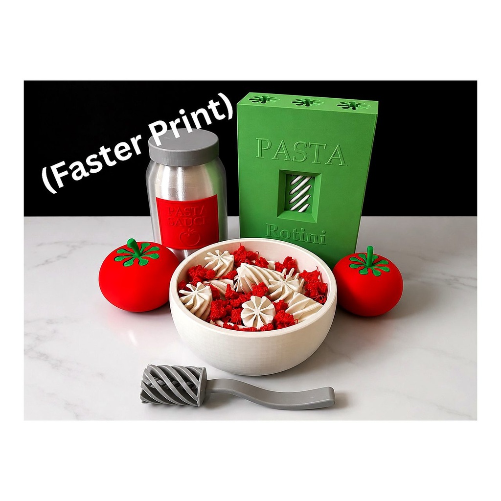 Pasta Playset: Pasta Box, Spiral Noodles, Bowl & Funny Fork