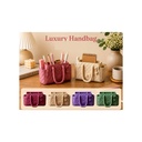 Luxury Handbag Organizer – Quilted Desk Storage