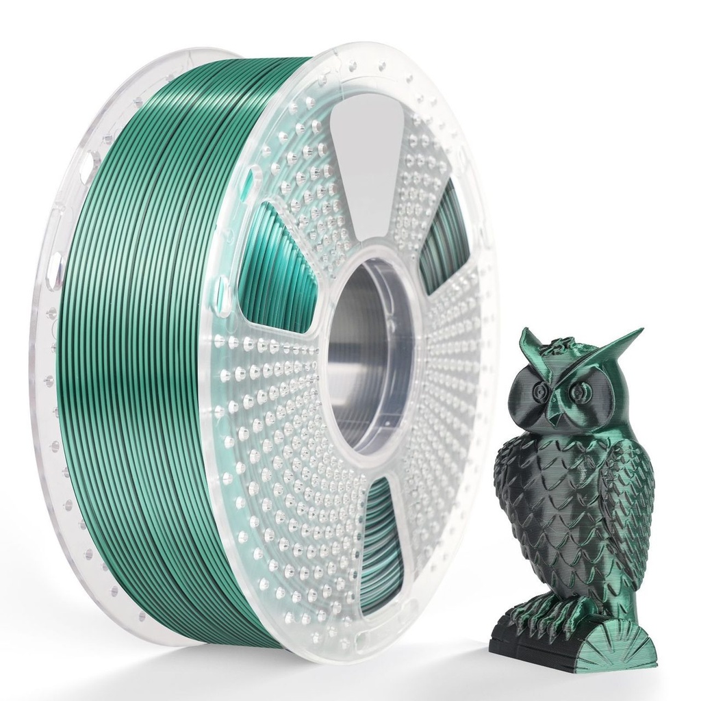 [3DS-FR-00012132] Філамент SUNLU Silk PLA+Dual Color чорний зелений 1 кг