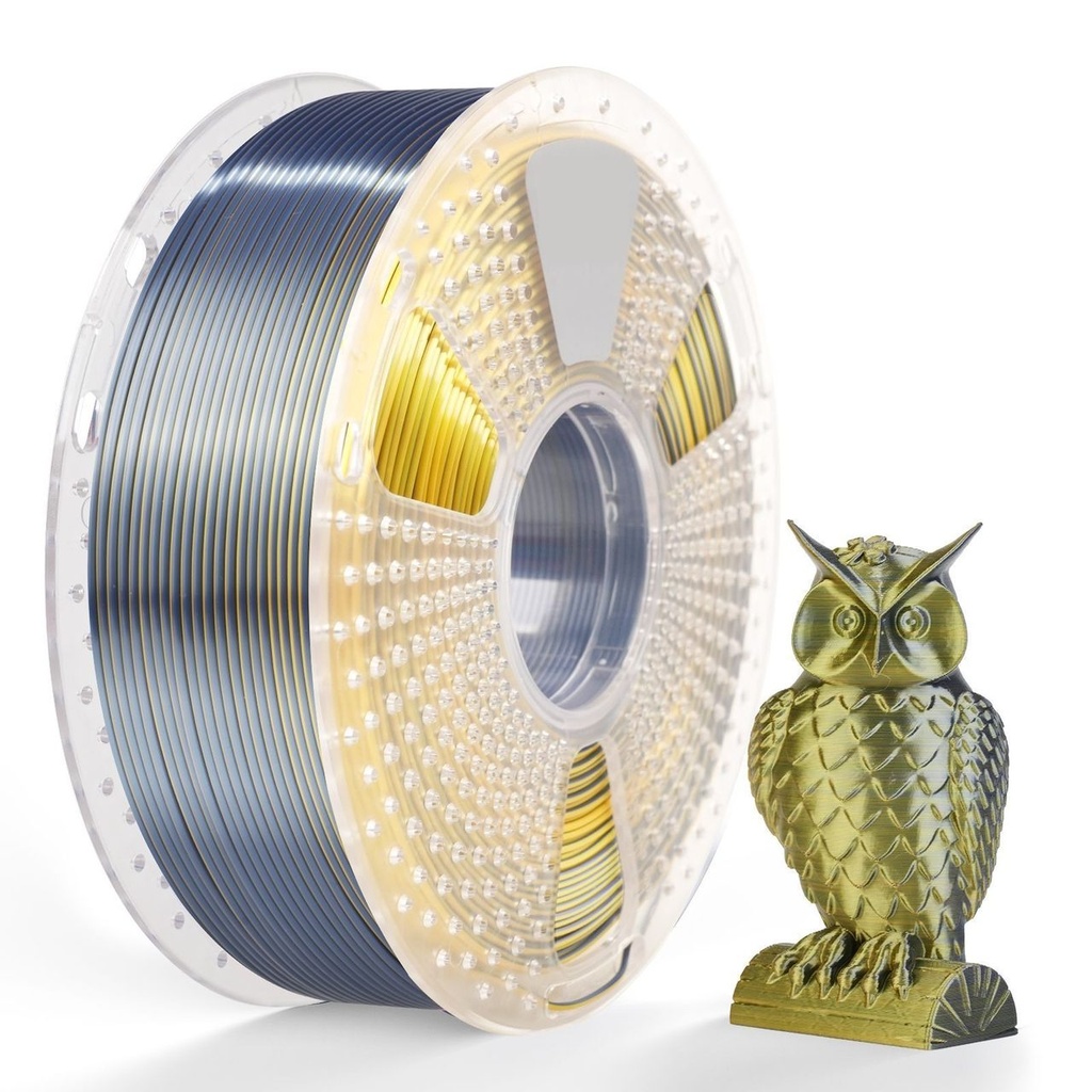 [3DS-FR-00012138] Filament SUNLU Silk PLA+ Dual Color 1.75 mm Black Gold, 1 kg