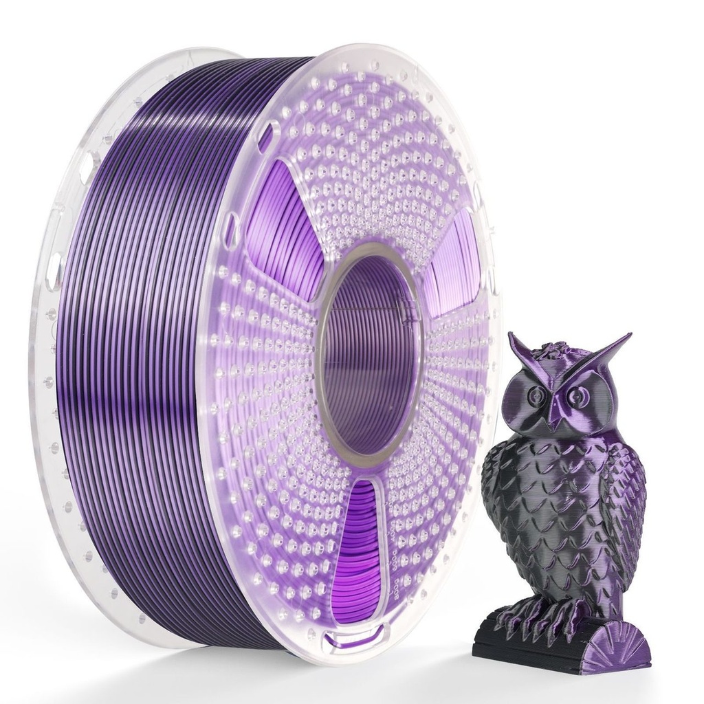 [3DS-FR-00012139] Філамент SUNLU Silk PLA+ Dual Color 1.75мм чорний фіолетовий/Black Purple, 1кг