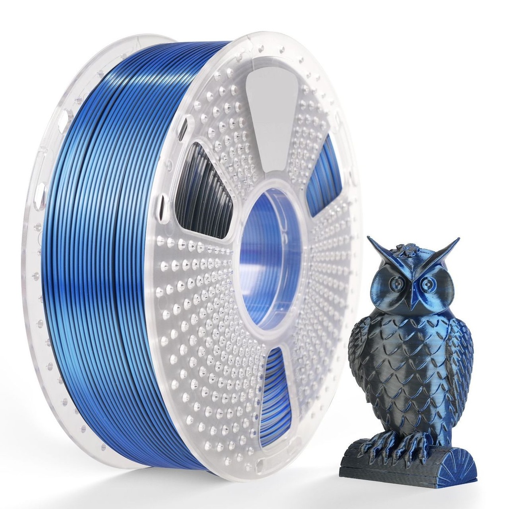 [3DS-FR-00012140] Філамент SUNLU Silk PLA+ Dual Color 1.75мм чорний синій/Black Blue, 1кг