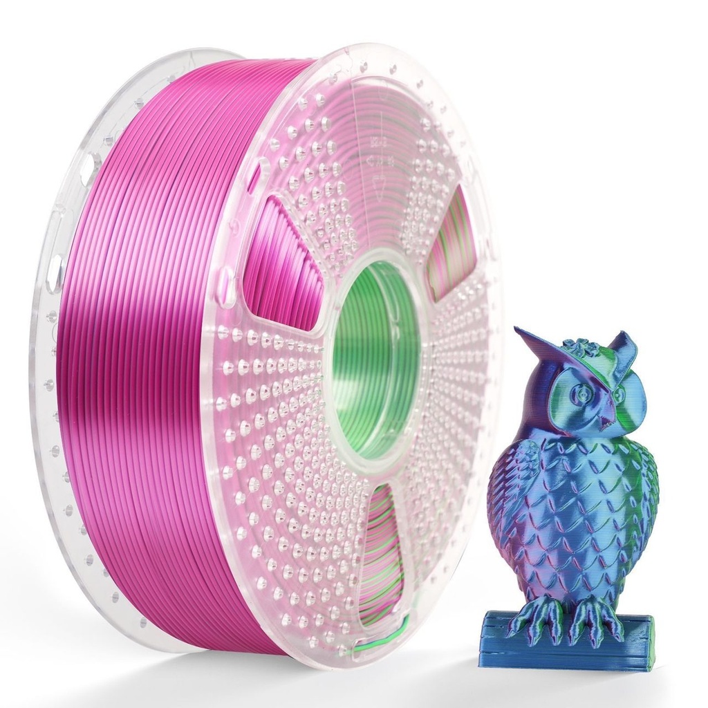 [3DS-FR-00012145] Філамент SUNLU Silk PLA+ Tril Color 1.75мм синій зелений фіолетовий/Blue Green Purple, 1кг