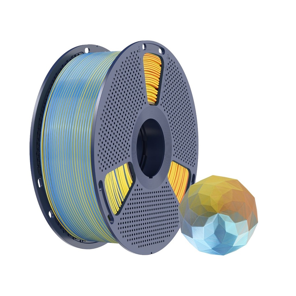 [3DS-NF-00000102] Філамент SUNLU Silk PLA+ Four Color 1.75мм синій фіолетовий помаранчевий жовтий/BluePurpleOrangeYellow, 1кг