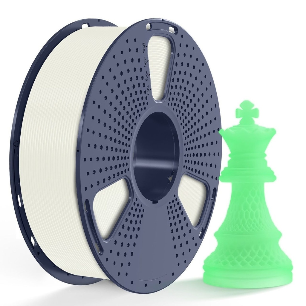 [3DS-FR-00012293] Filament SUNLU PLA Neon 1.75 mm White to Green/Glow In The Dark White (White to Green), 1 kg